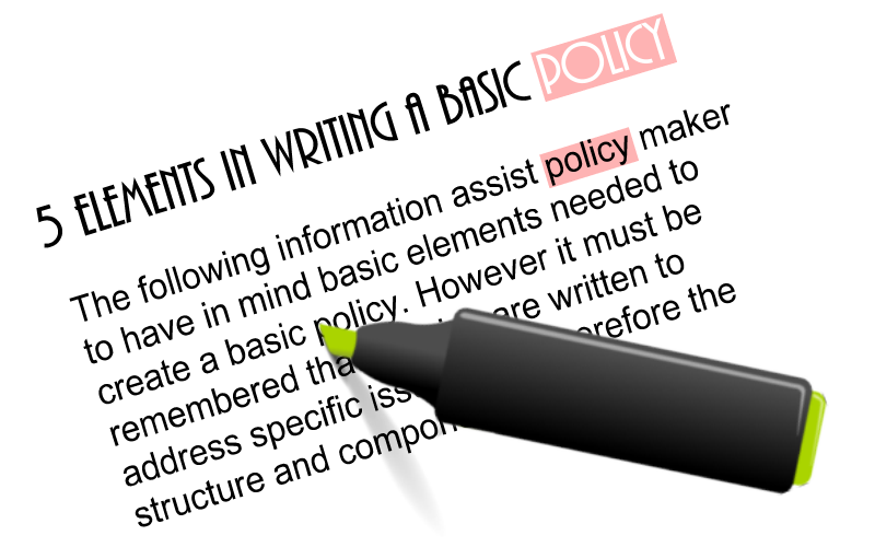 5 Basic Elements in Writting a Policy