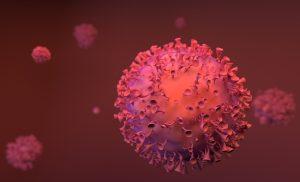 Coronavirus outbreak and coronaviruses influenza background. 3D illustration.